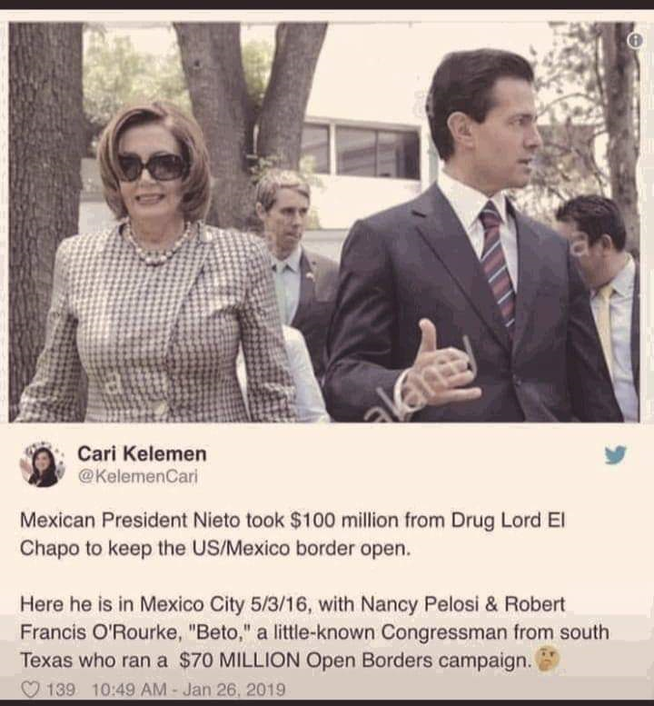 Mexico city, Mex President Nieto, Nancy Pelosi, Robert O'Rourk