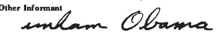 close-up of Stanley Ann Dunham Obama signature