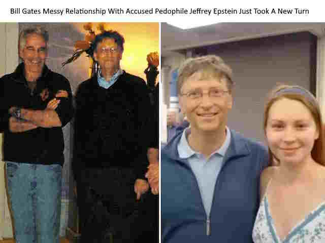 Jeffery Epstein with Bill Gates and w/Mila Antonova whom Epstein was allegedly blackmailing Gates with