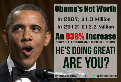 obama net worth increased 833% while in office