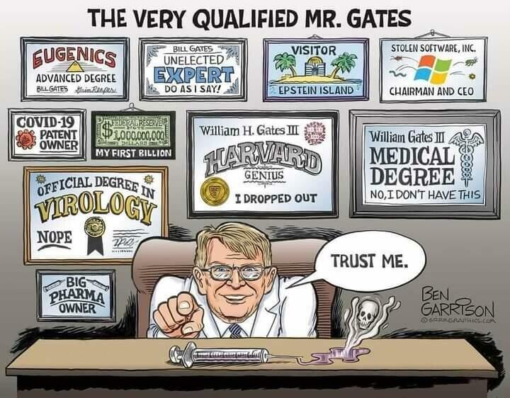 Bill Gates saying 'trust me'