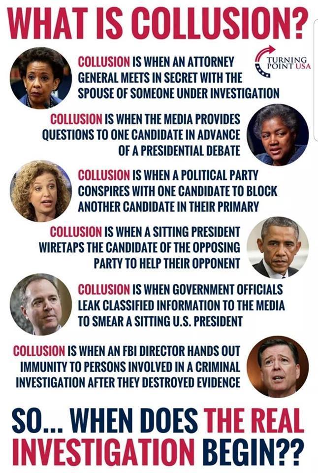 Collusion is pretty much what the democrats are doing