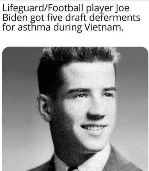 Joe Biden avoided Vietnam by claiming asthma
