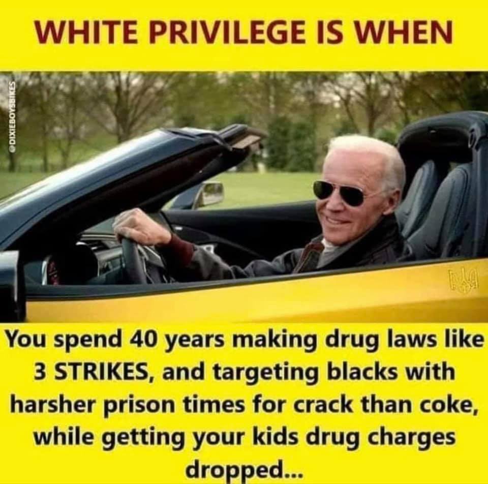 You spend 40 years targeting blacks while getting your kids drug charges dropped